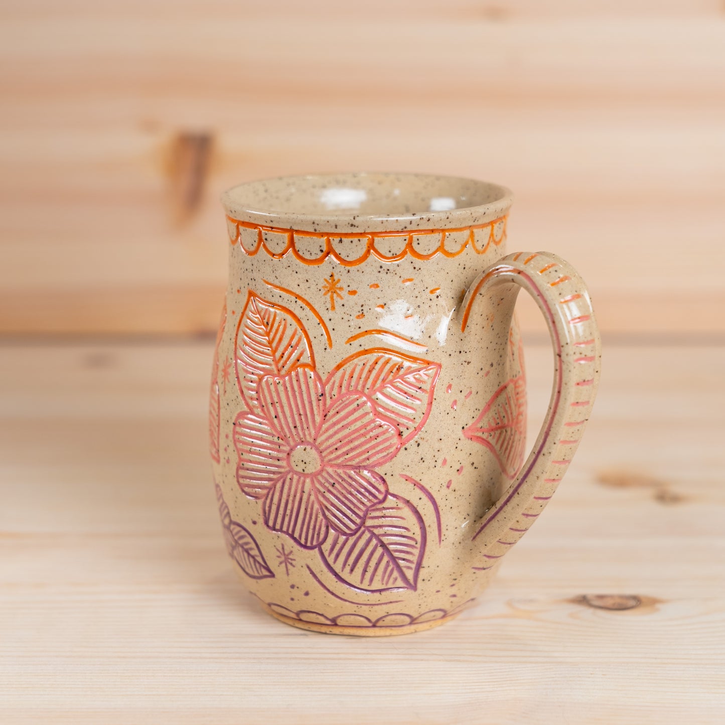 Floral Inlay Mug