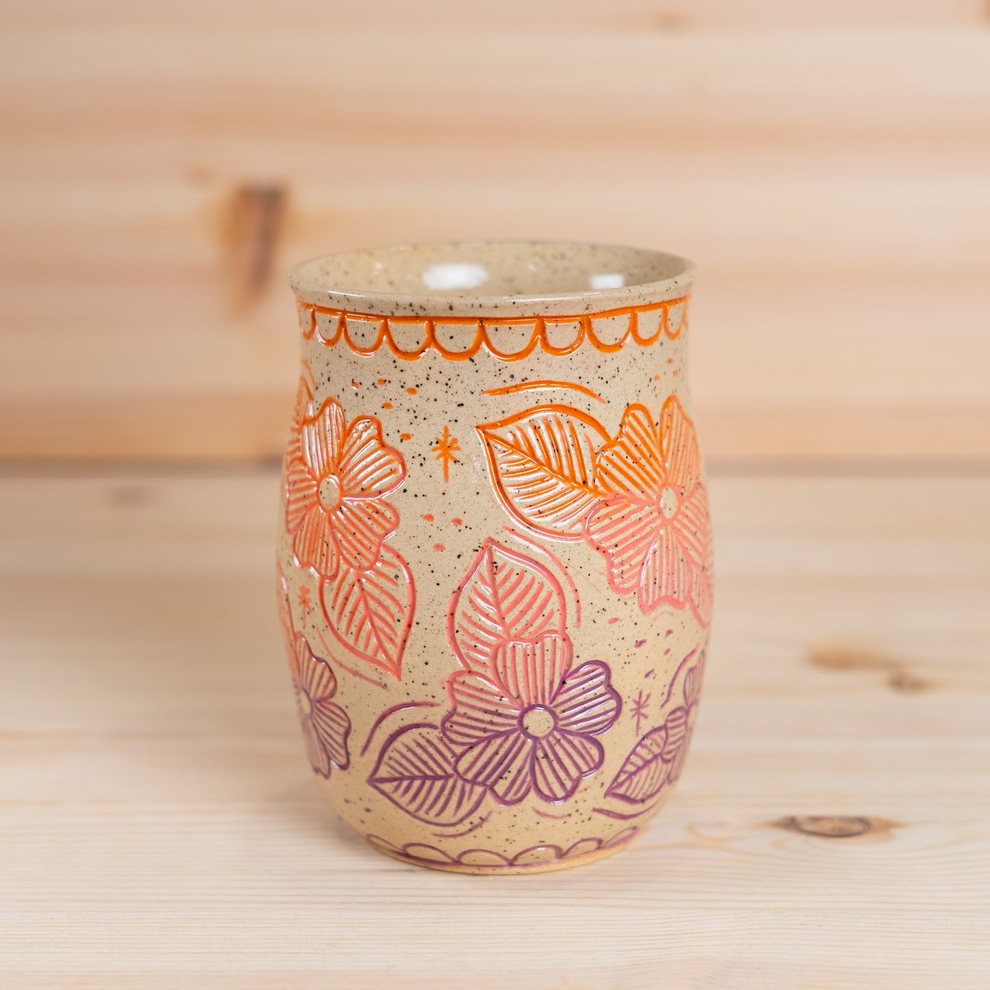 Floral Inlay Mug