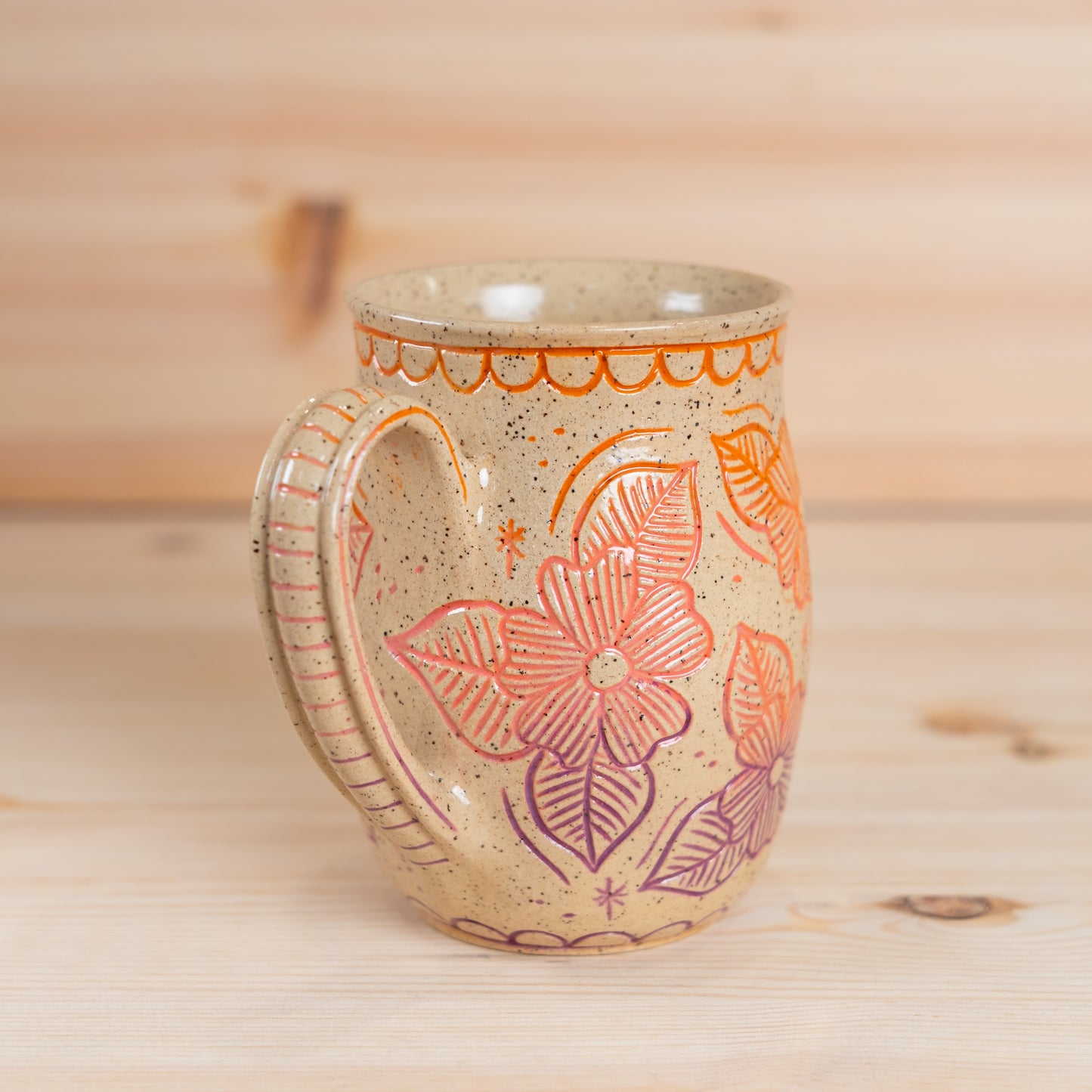 Floral Inlay Mug