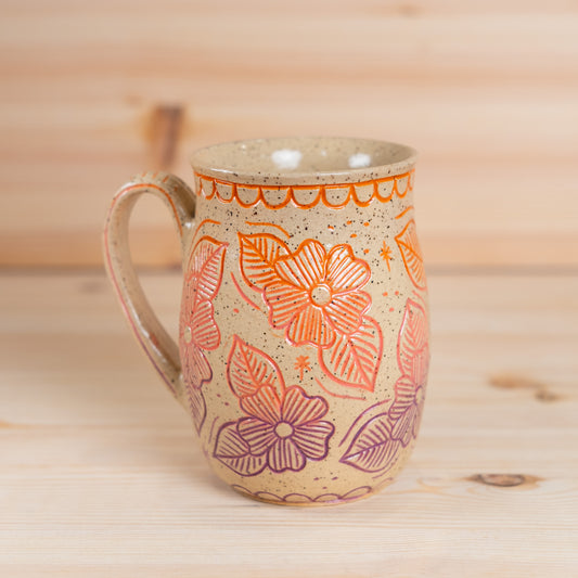 Floral Inlay Mug