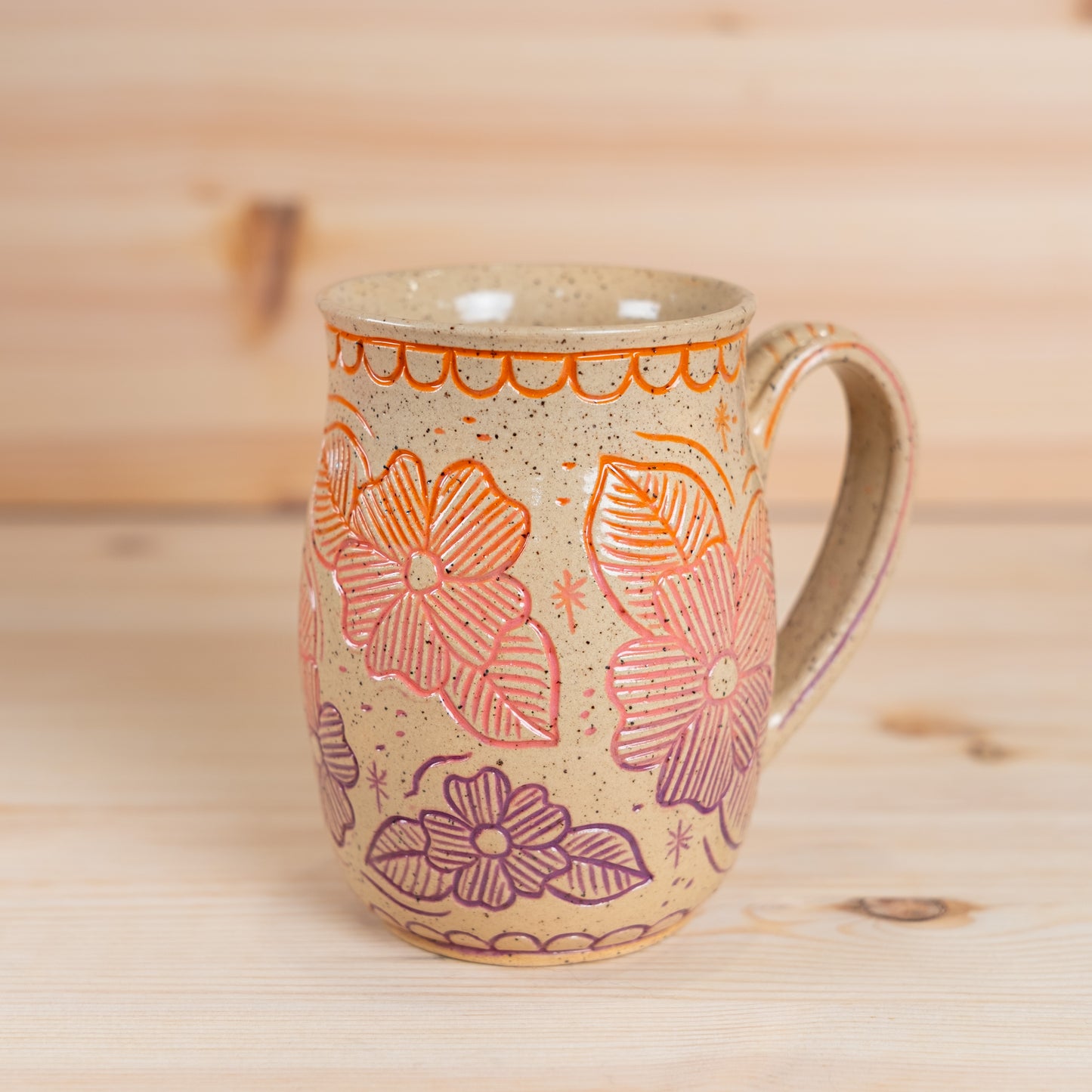 Floral Inlay Mug