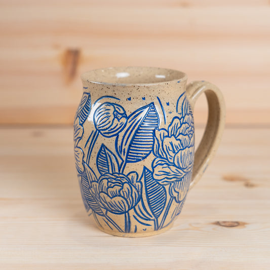 Peony Inlay Mug