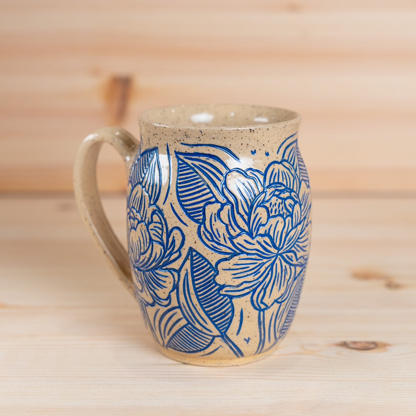 Peony Inlay Mug