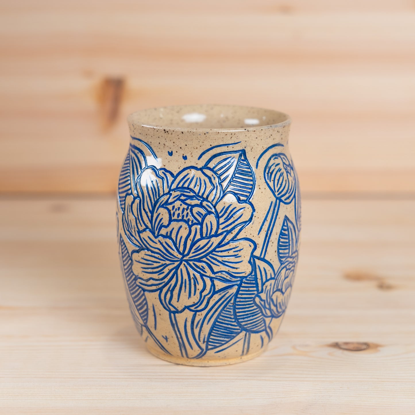 Peony Inlay Mug