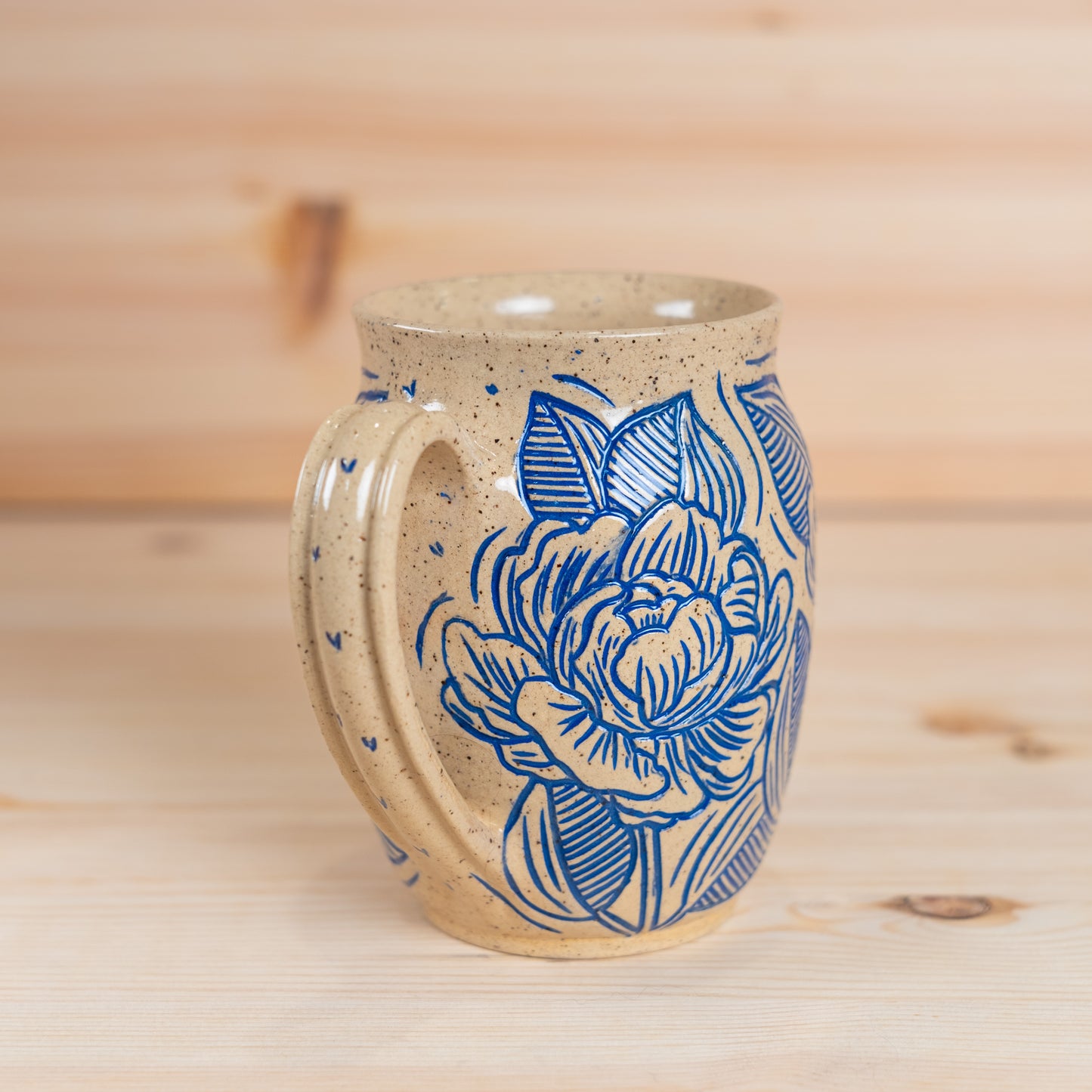 Peony Inlay Mug