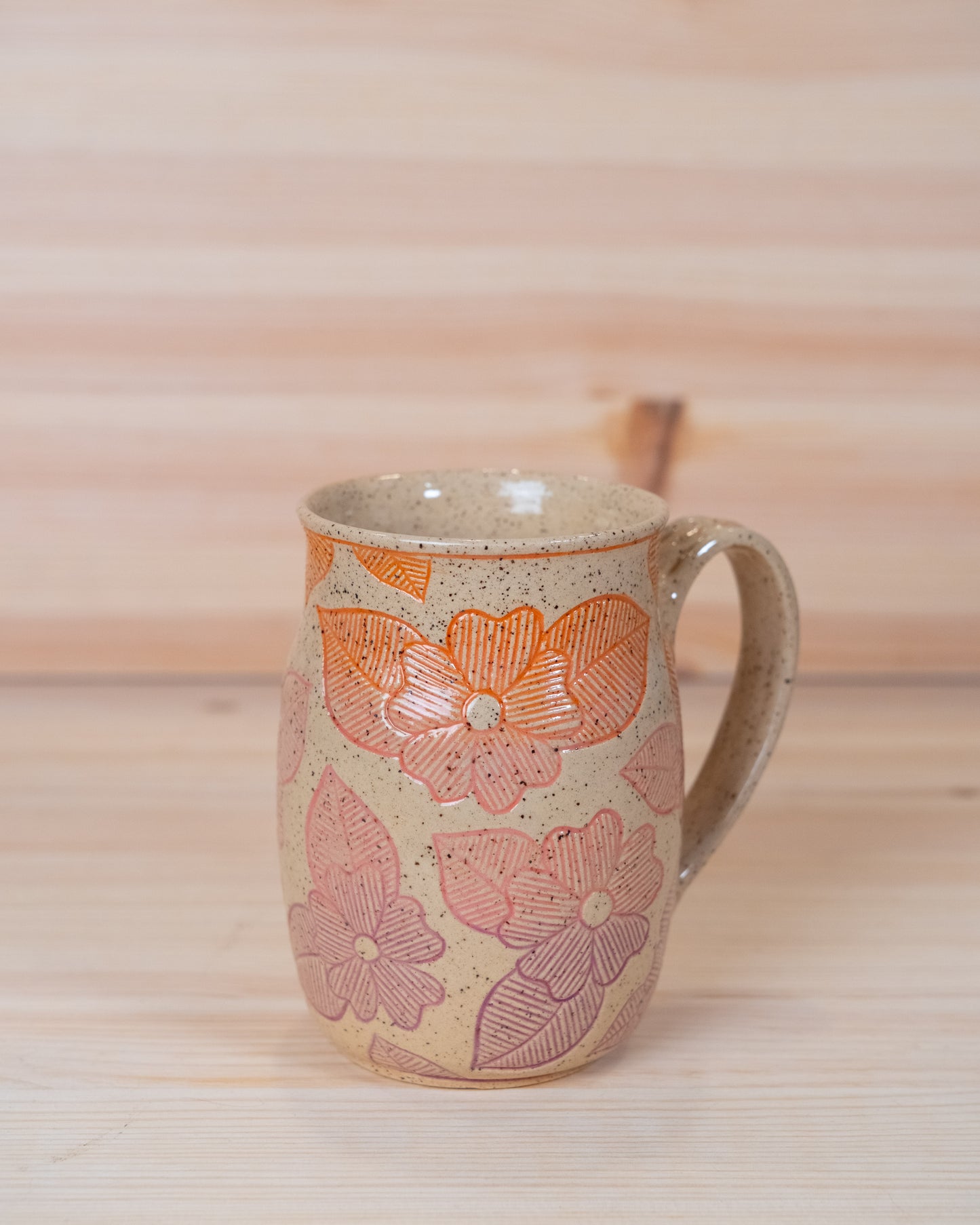 Sunset Floral Inlay Mug