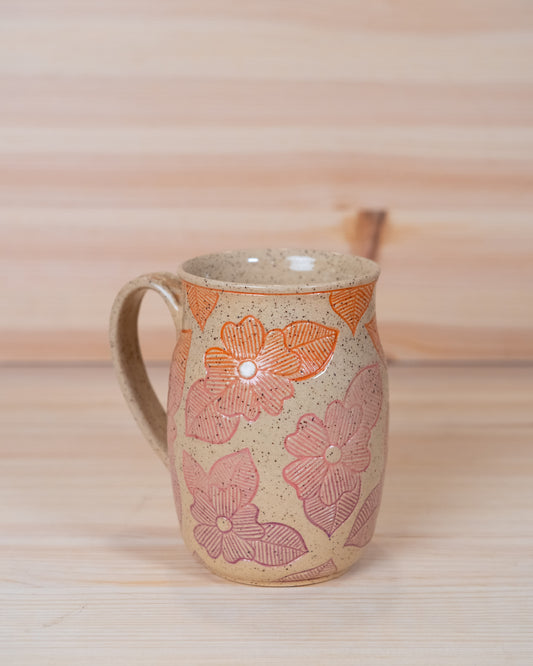 Sunset Floral Inlay Mug