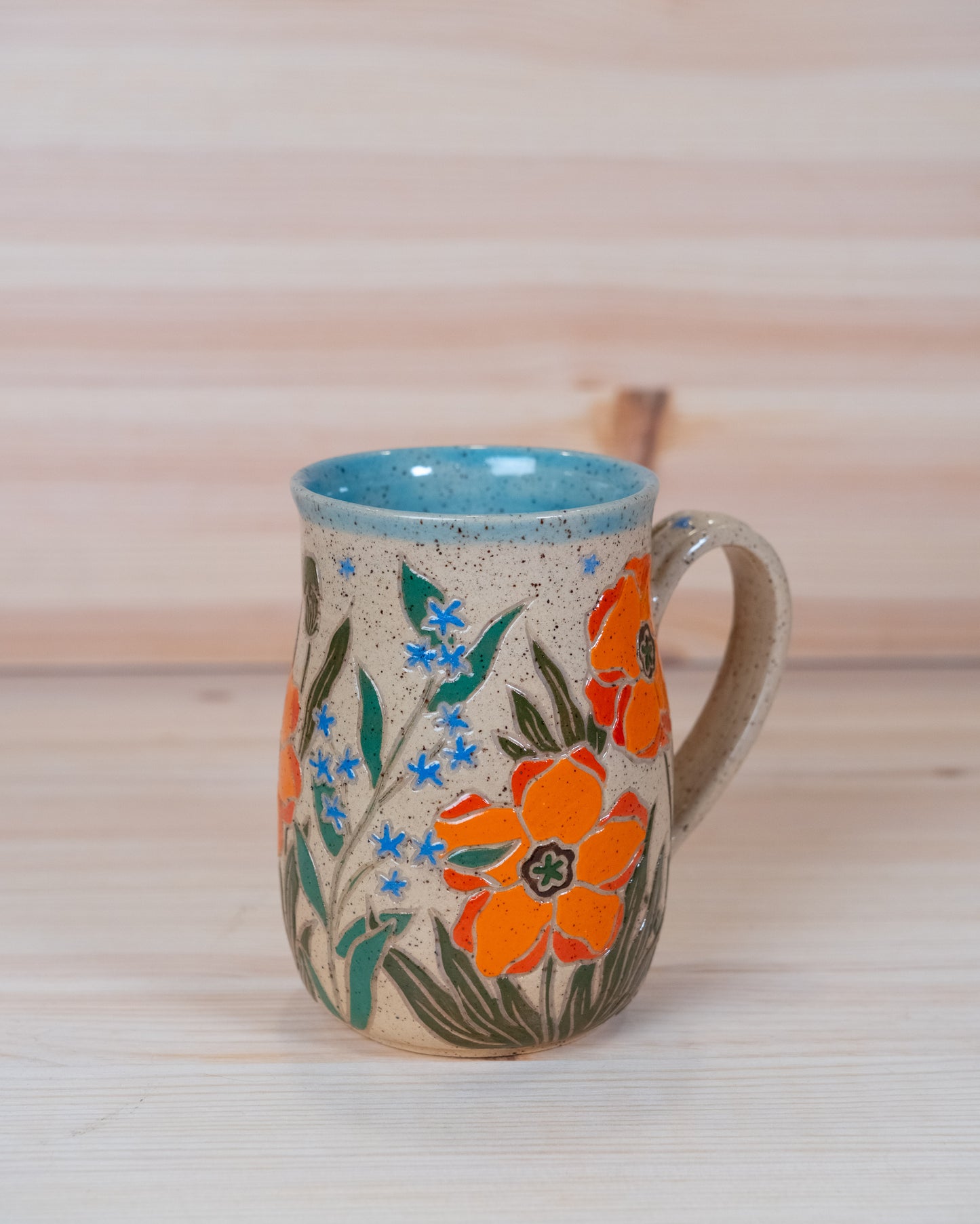Poppy & Forget-me-not Mug - 001