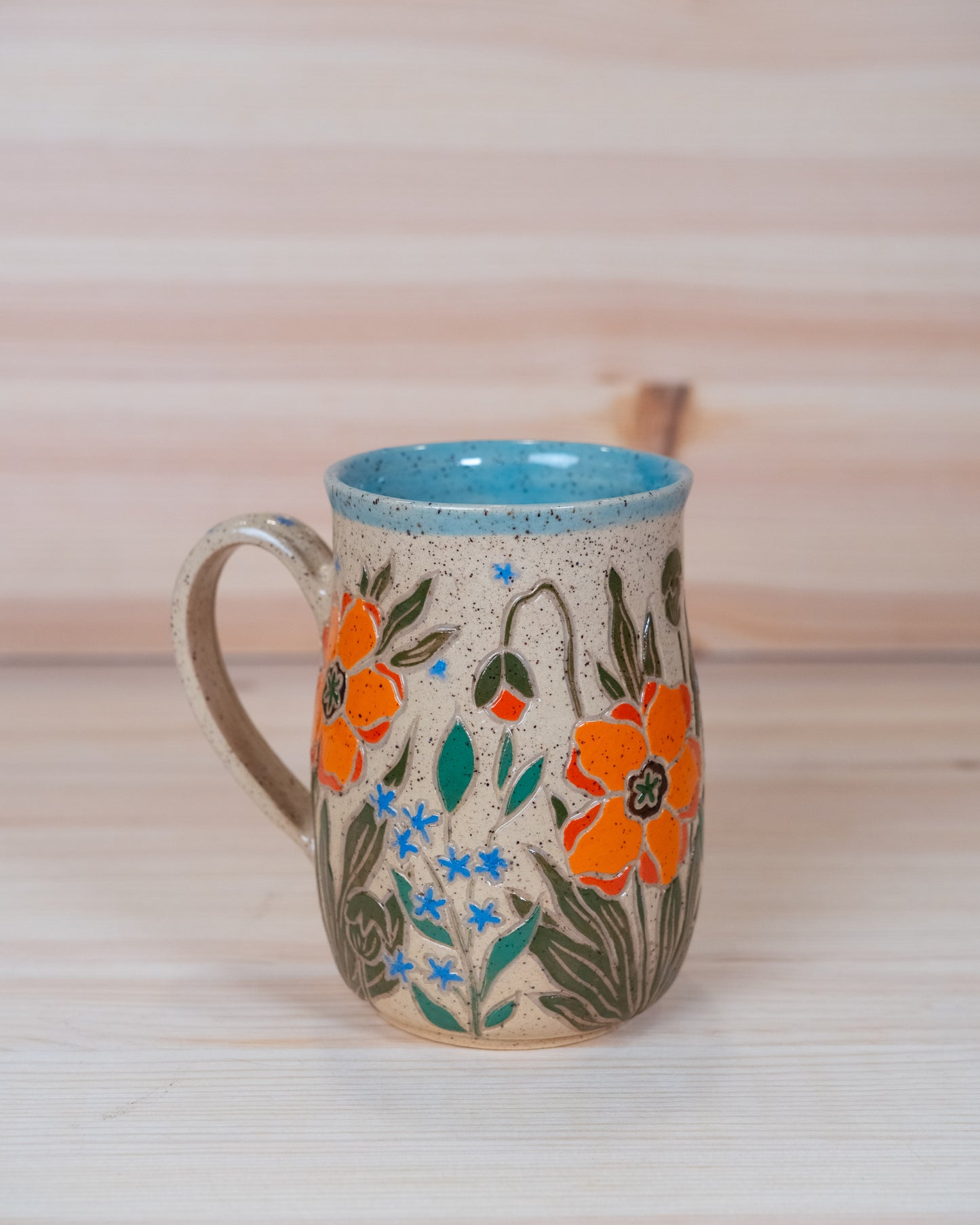 Poppy & Forget-me-not Mug - 001