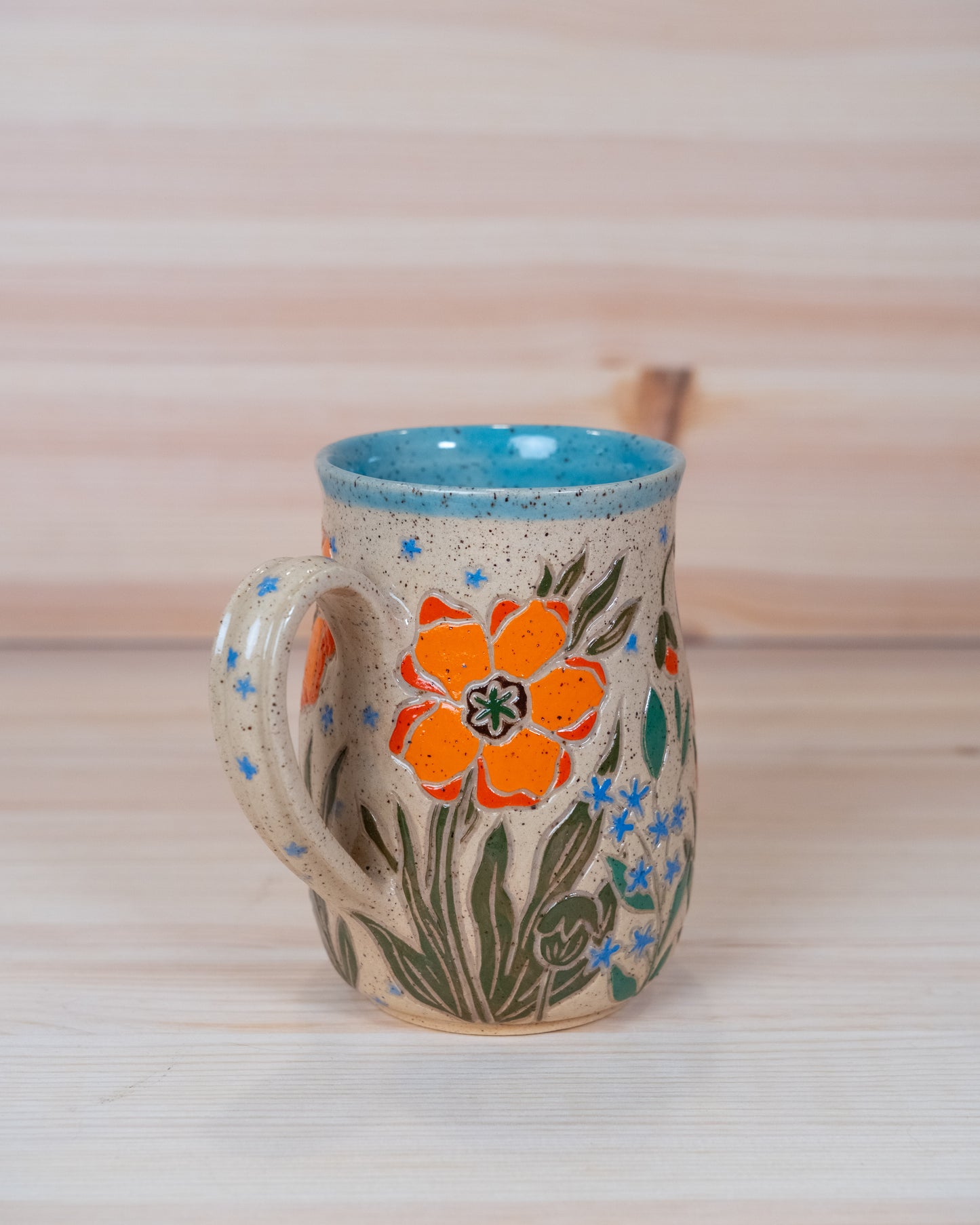 Poppy & Forget-me-not Mug - 001