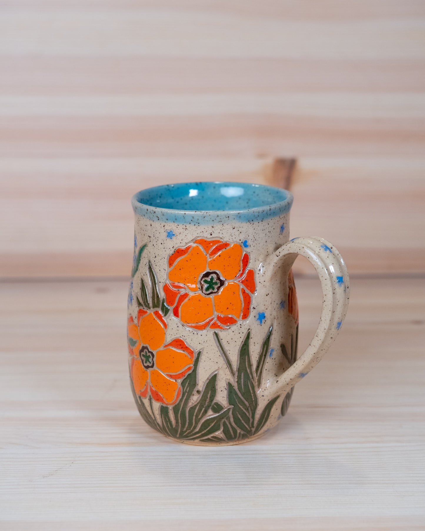 Poppy & Forget-me-not Mug - 001