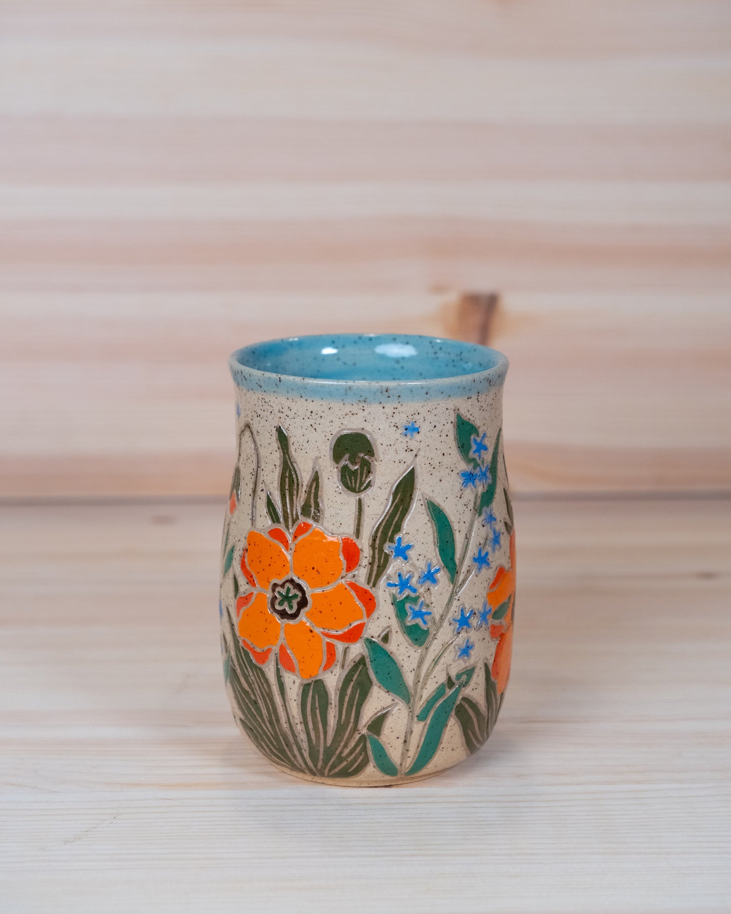 Poppy & Forget-me-not Mug - 001