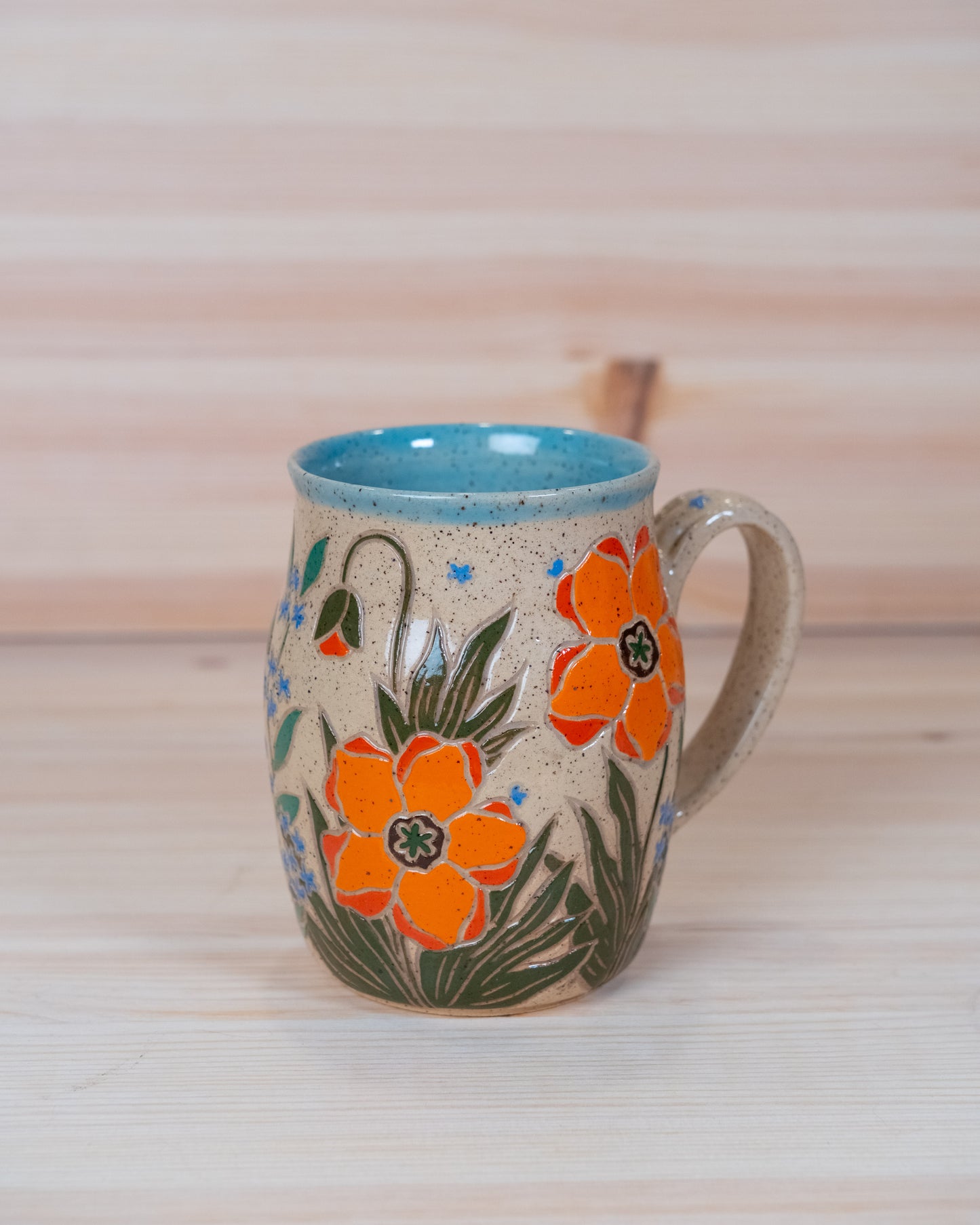 Poppy & Forget-me-not Mug - 002