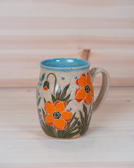 Poppy & Forget-me-not Mug - 002