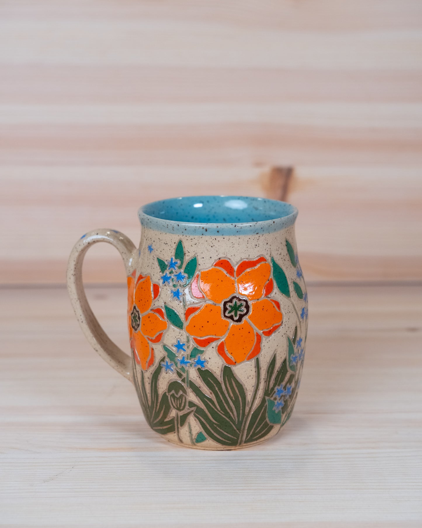 Poppy & Forget-me-not Mug - 002
