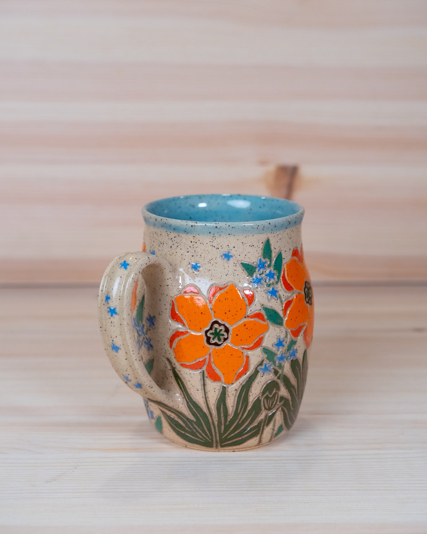 Poppy & Forget-me-not Mug - 002
