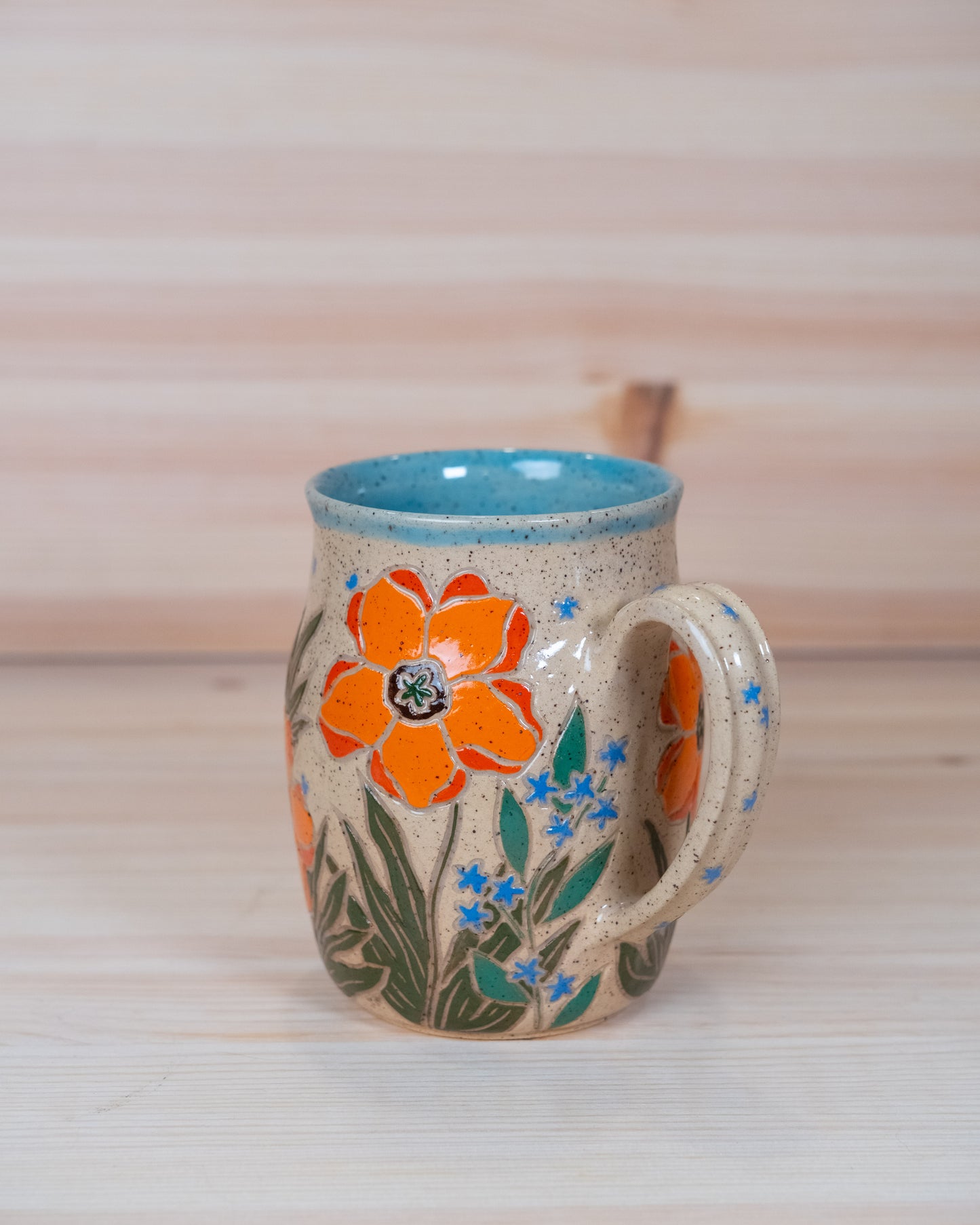 Poppy & Forget-me-not Mug - 002