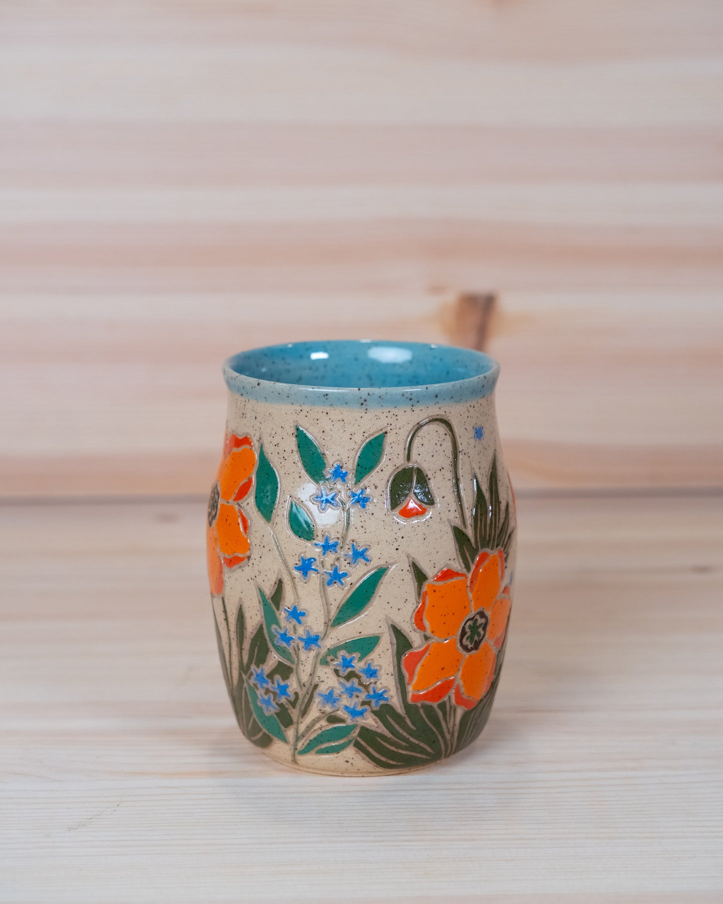Poppy & Forget-me-not Mug - 002