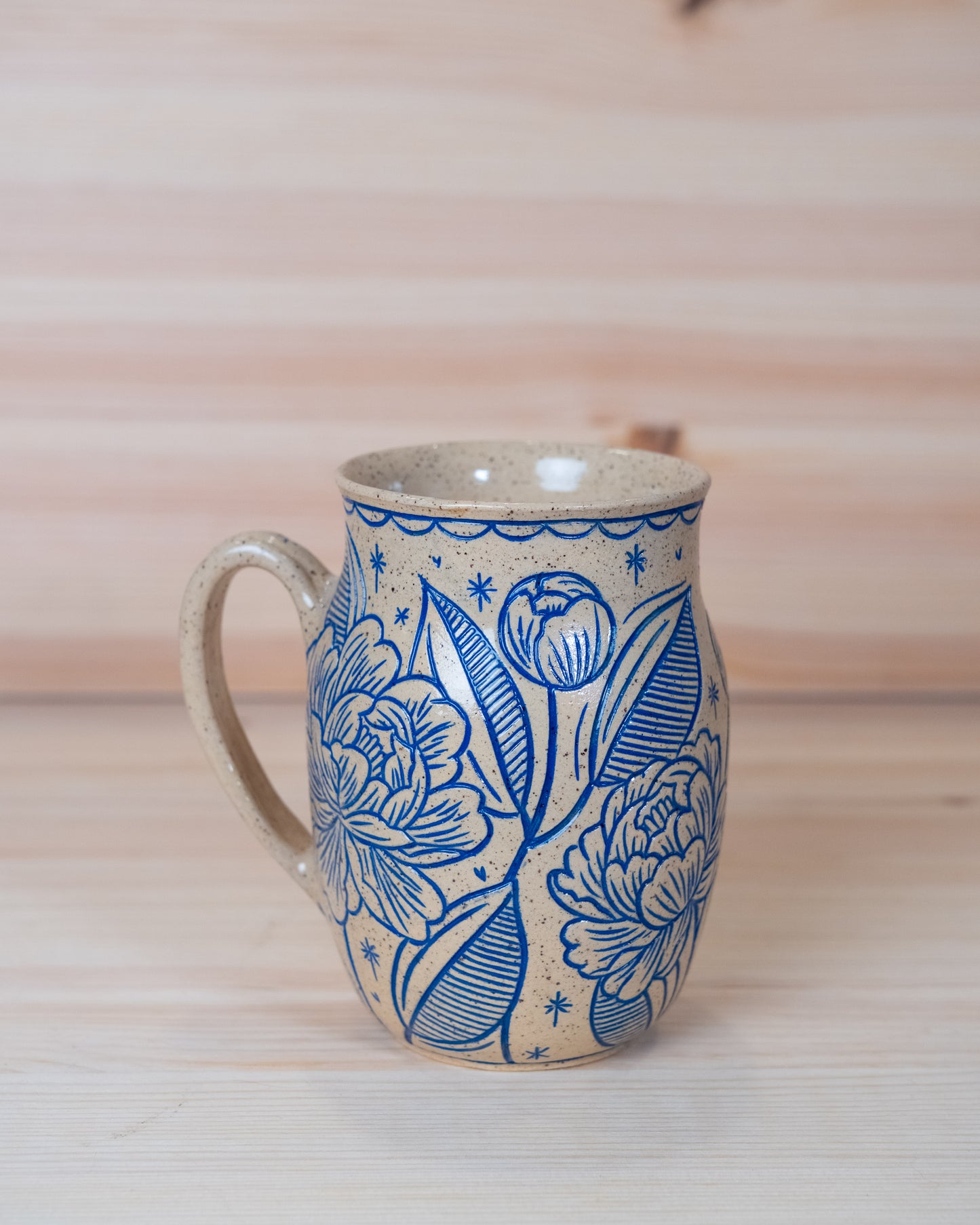 Floral Inlay Mug - 001