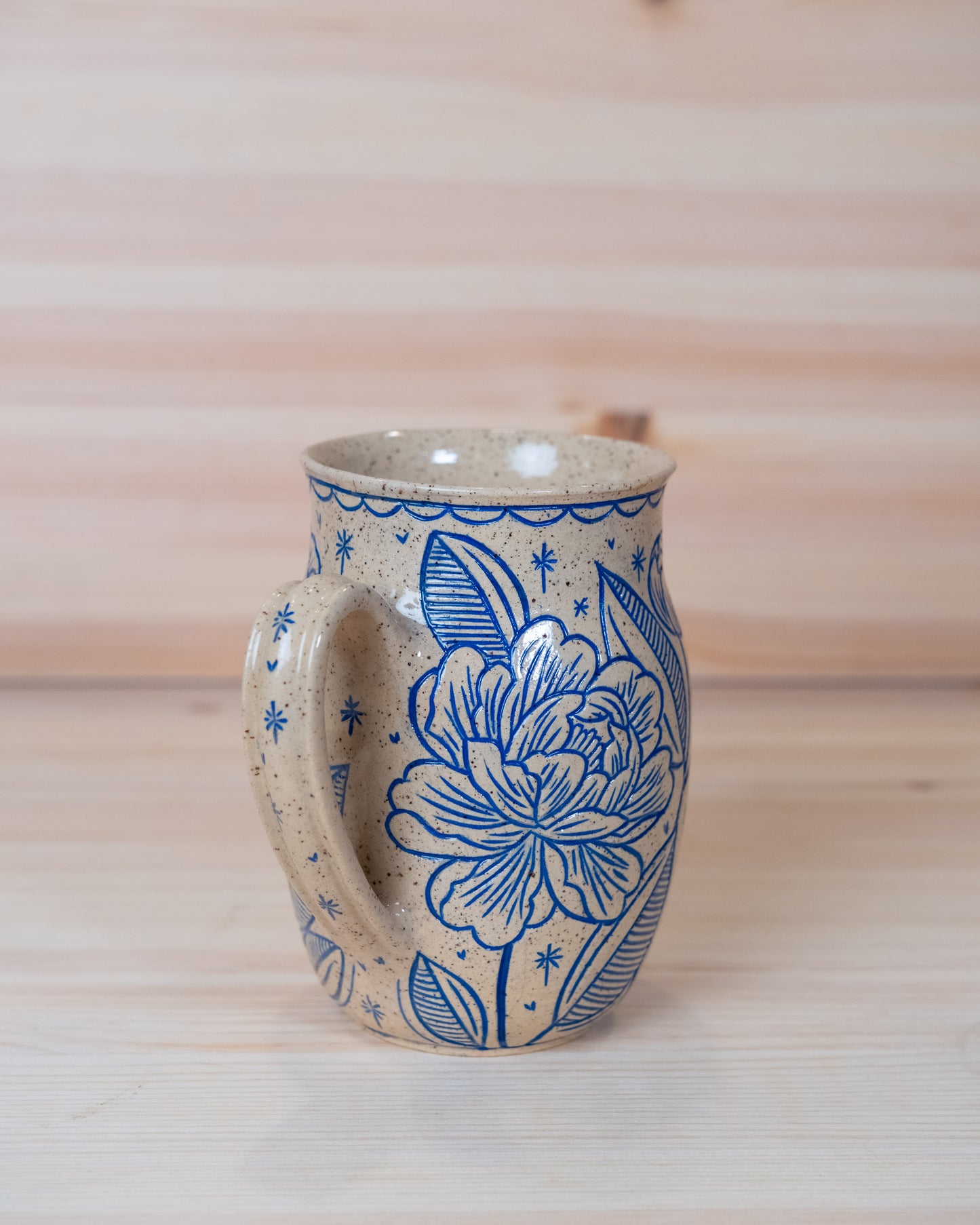 Floral Inlay Mug - 001