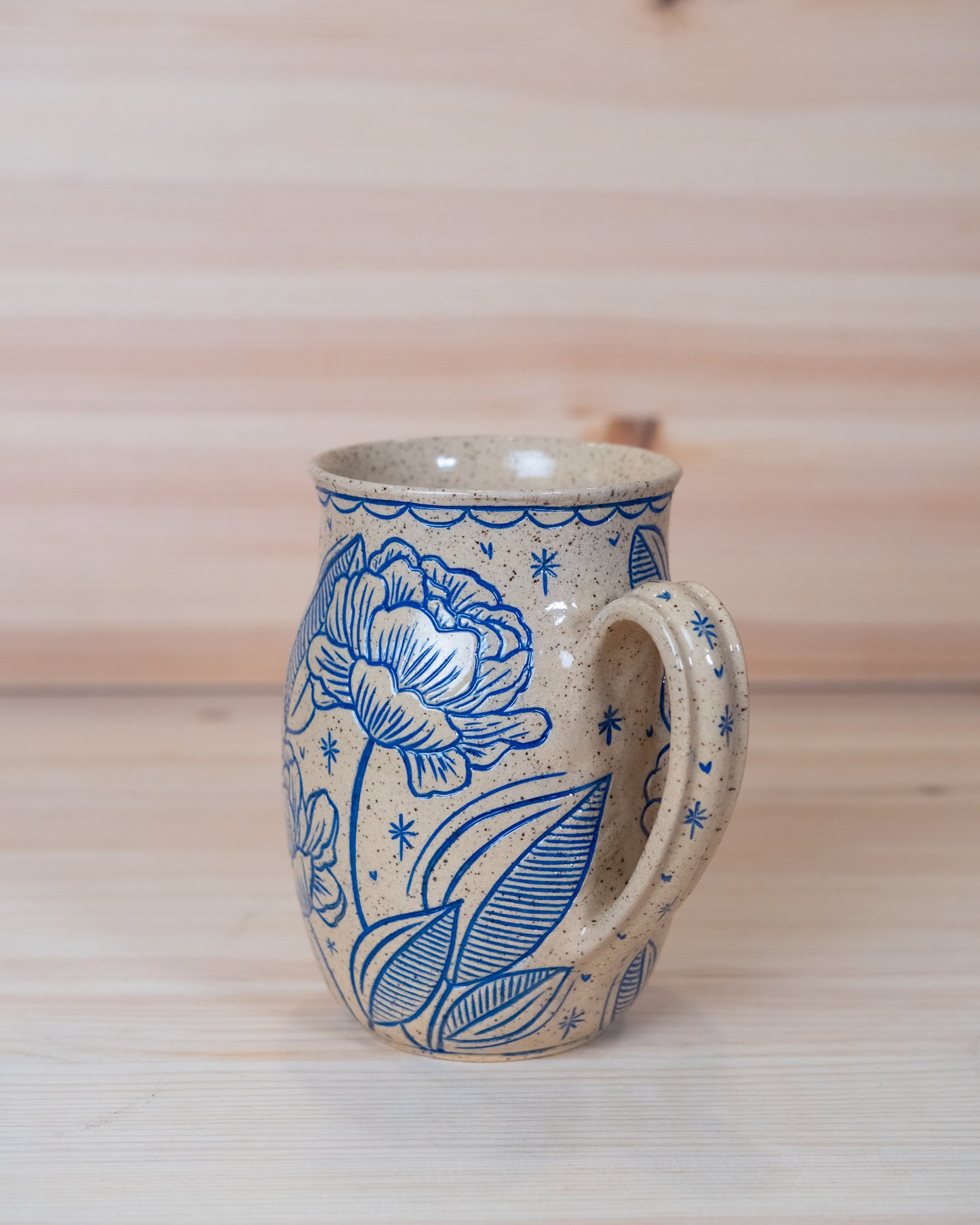 Floral Inlay Mug - 001