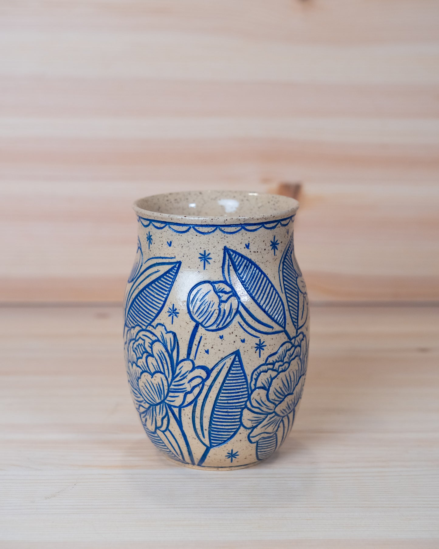 Floral Inlay Mug - 001