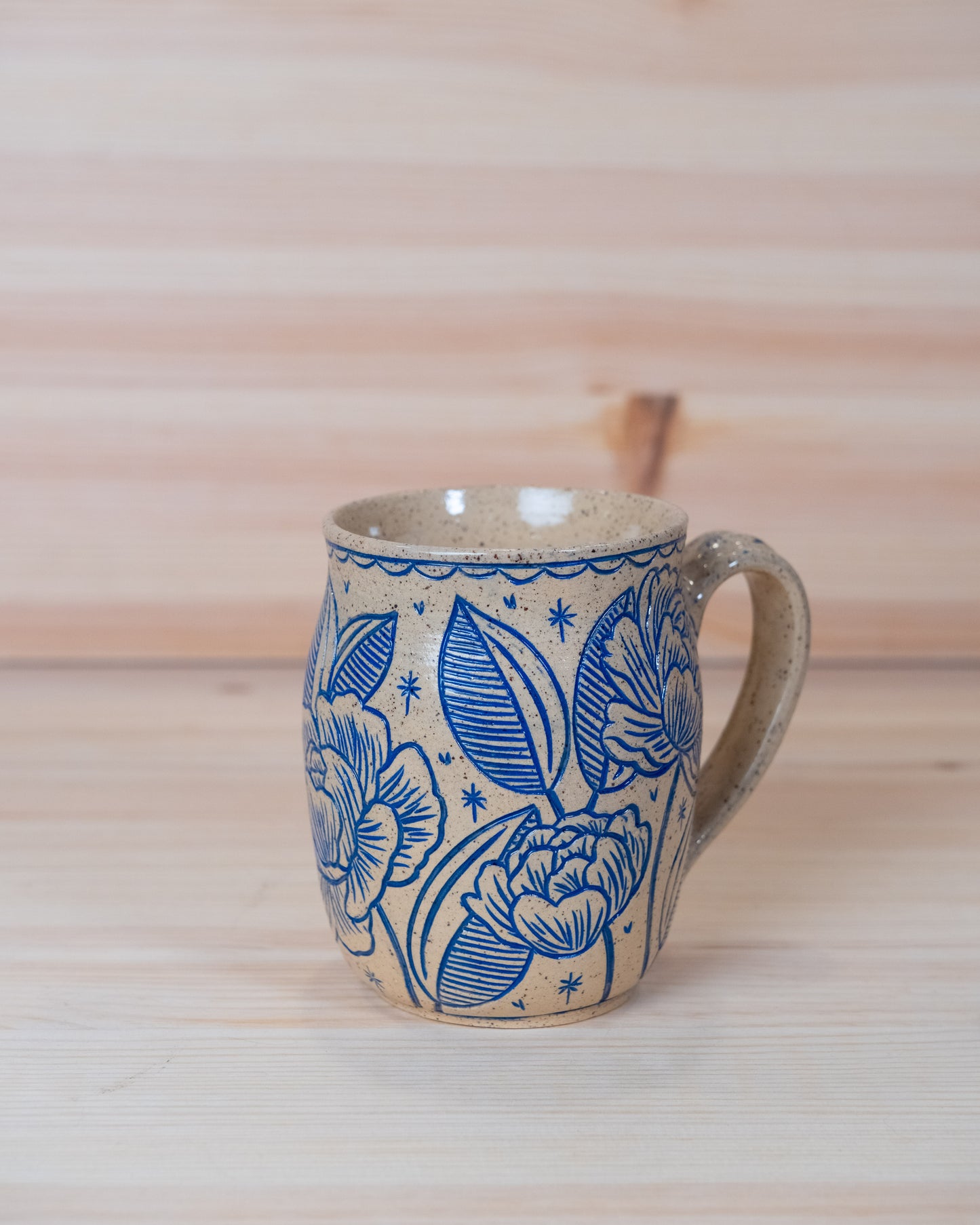 Floral Inlay Mug - 002