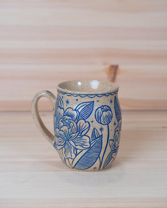 Floral Inlay Mug - 002