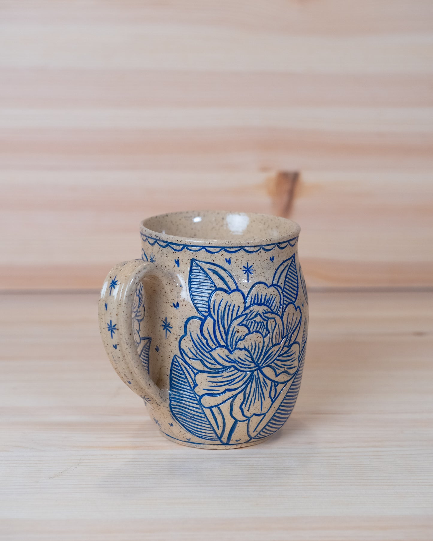 Floral Inlay Mug - 002