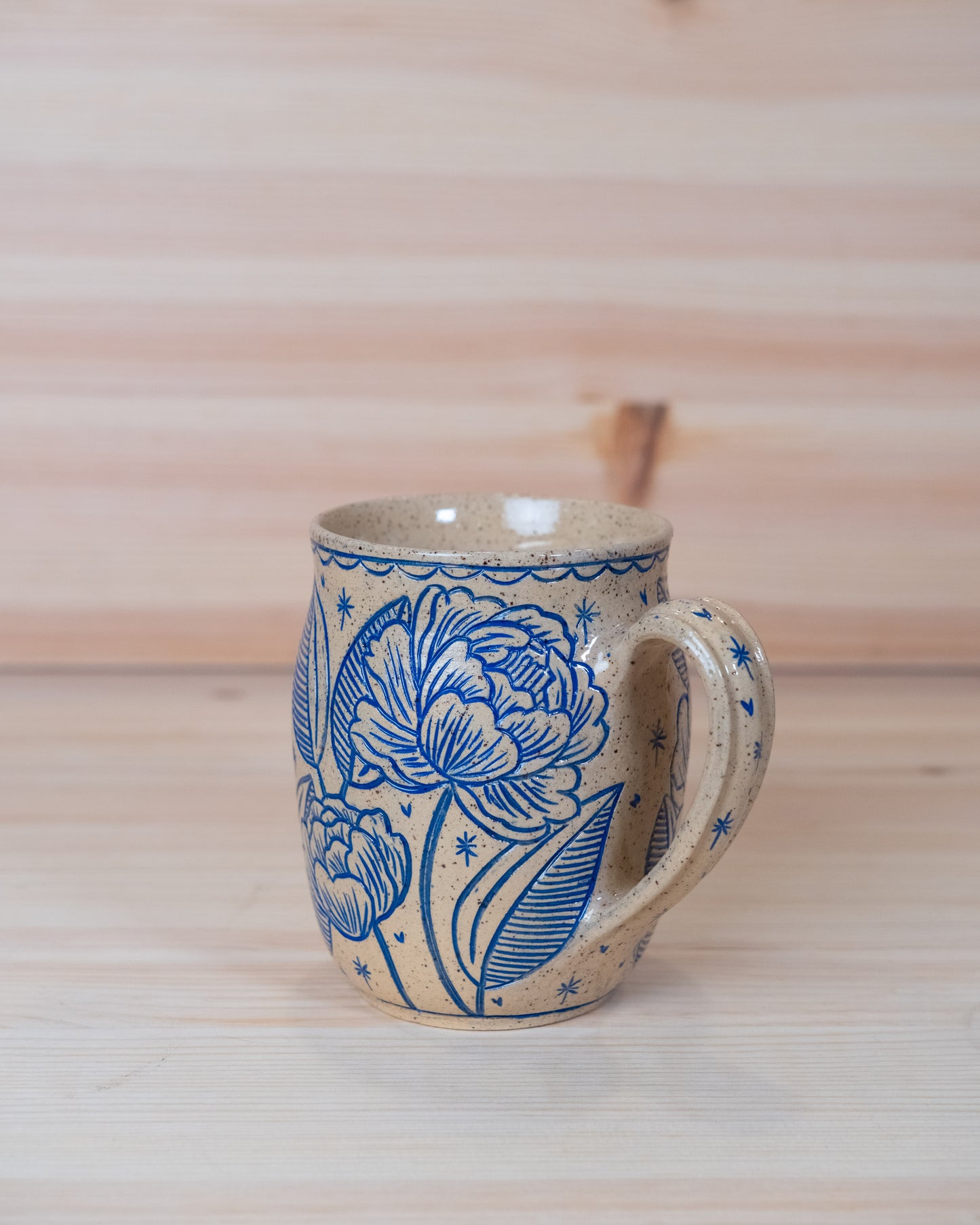 Floral Inlay Mug - 002