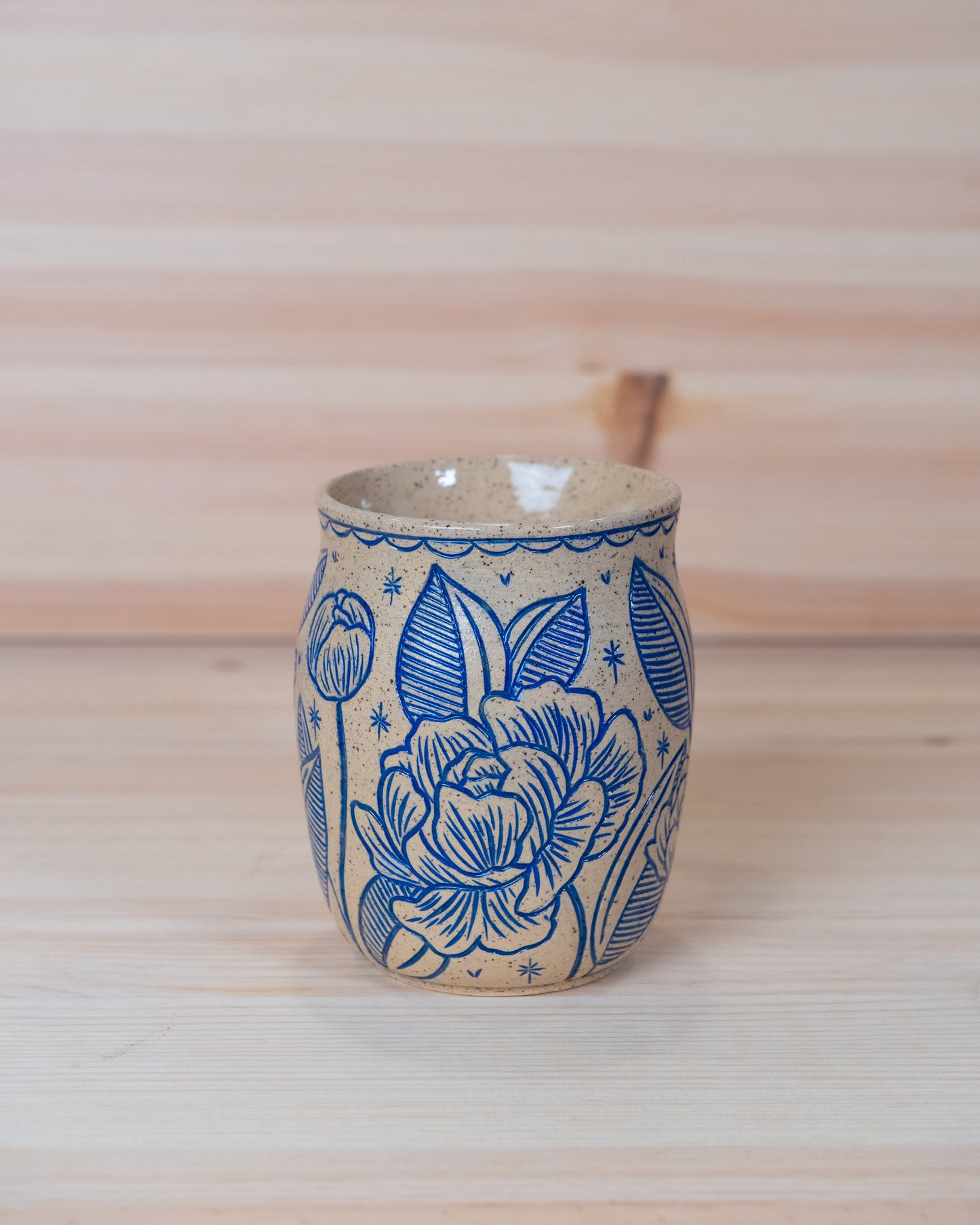 Floral Inlay Mug - 002