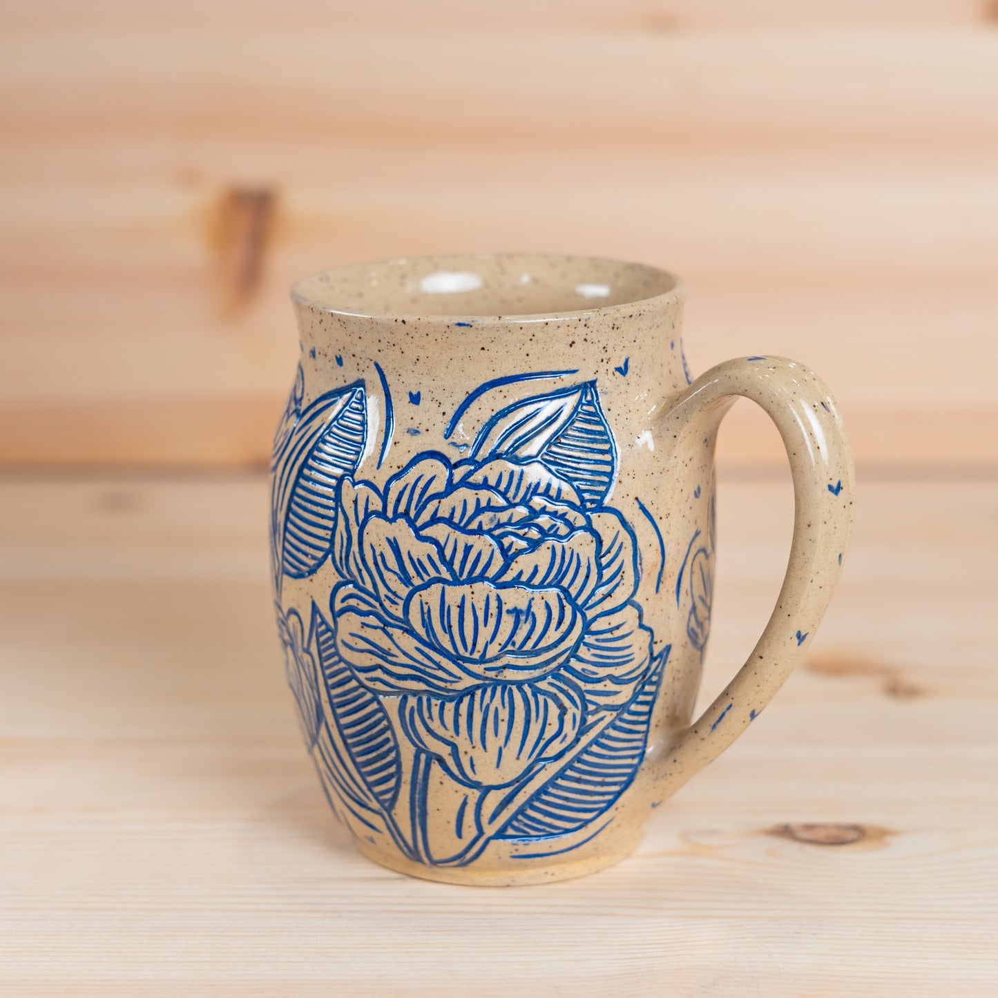 Peony Inlay Mug